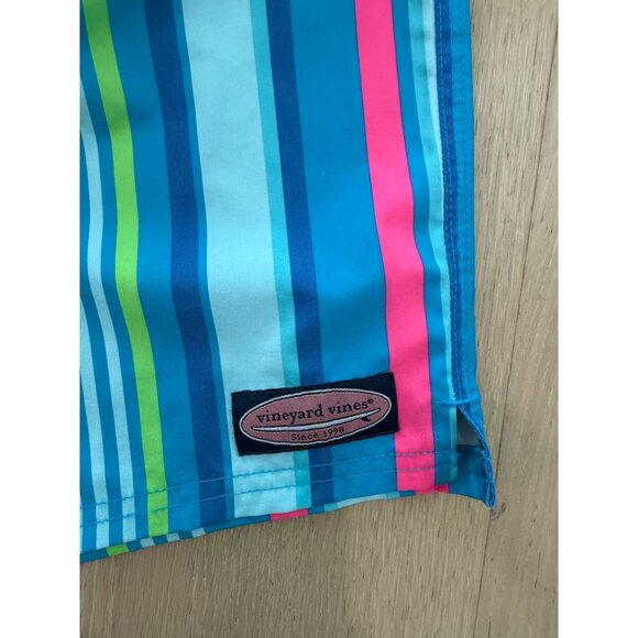 Brand new Boy's Vineyard Vines boys' striped Chappy Swim Trunks, size large - Picture 6 of 10